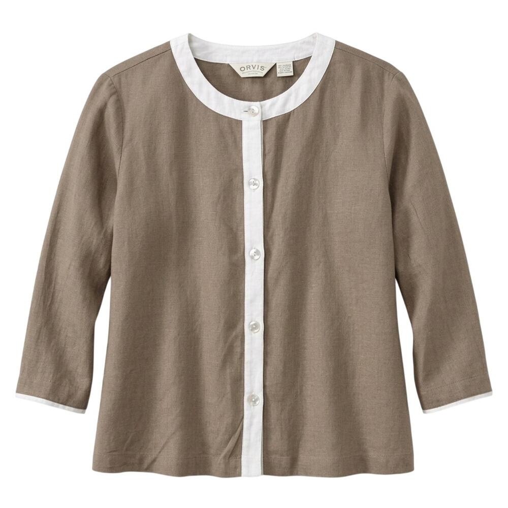 Orvis Linen Blouse Size XL